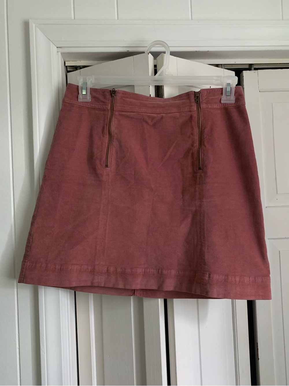 Madewell Women’s Pink/Brown Velvet Mini Skirt Size 8